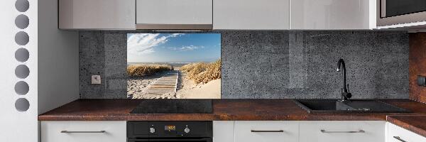Rivestimento parete cucina con motivo Sentiero della spiaggia