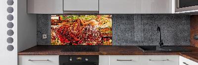 Pannello paraschizzi cucina con stampa raffigurante una donna addormentata