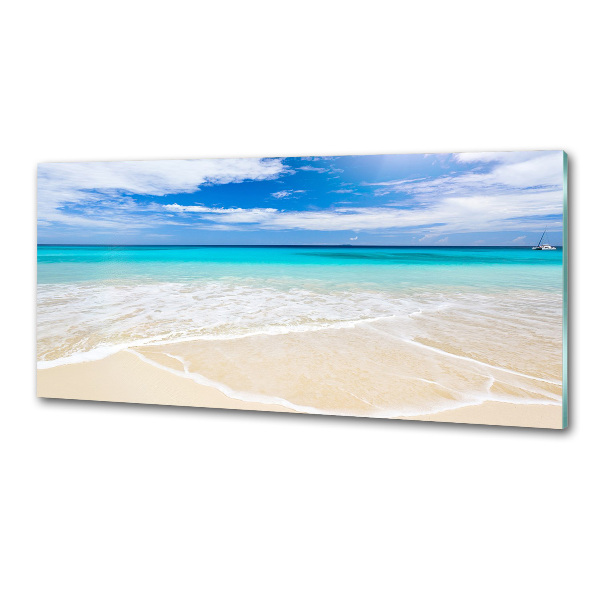 Pannello retrocucina con motivo spiaggia tropicale