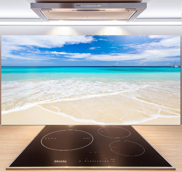 Pannello retrocucina con motivo spiaggia tropicale