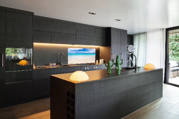 Pannello retrocucina con motivo spiaggia tropicale