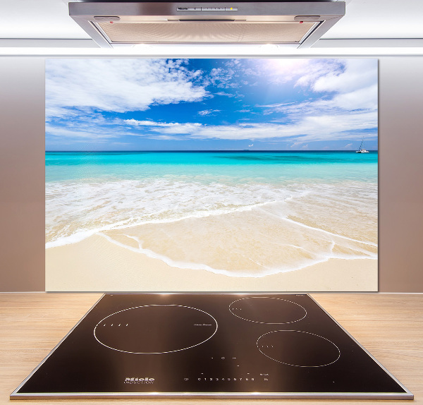 Pannello retrocucina con motivo spiaggia tropicale