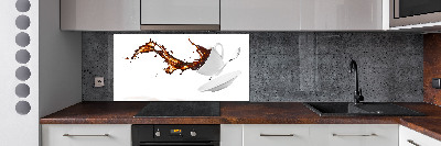 Pannello retrocucina con motivo “Caffè rovesciato”