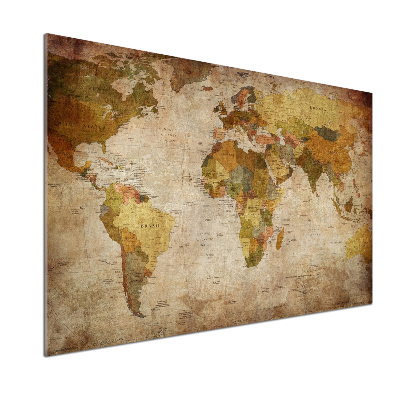 Pannello retrocucina con stampa della mappa politica