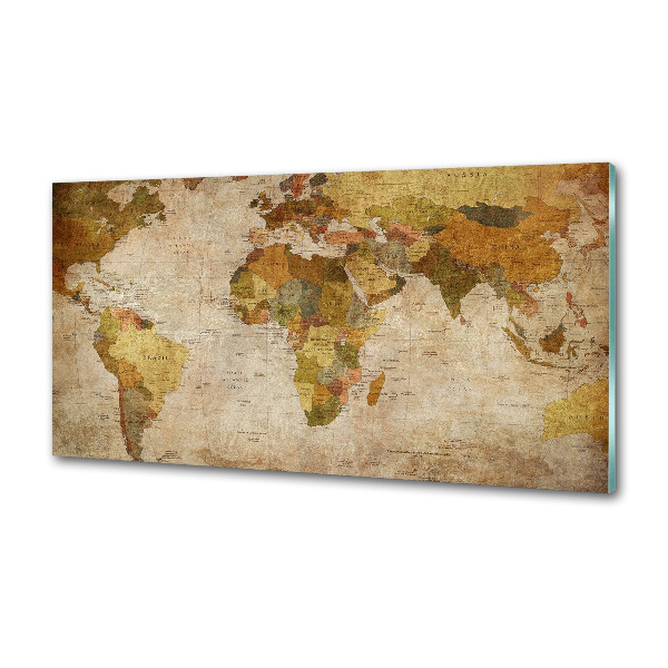 Pannello retrocucina con stampa della mappa politica