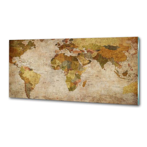 Pannello retrocucina con stampa della mappa politica