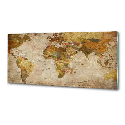 Pannello retrocucina con stampa della mappa politica