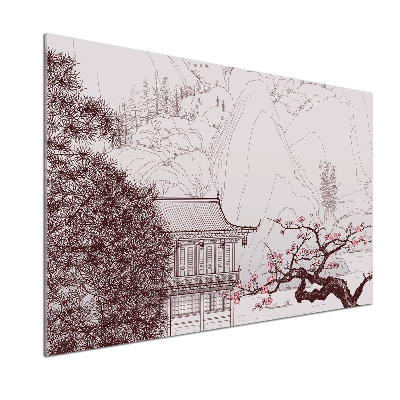 Pannello retrocucina con motivo paesaggio cinese