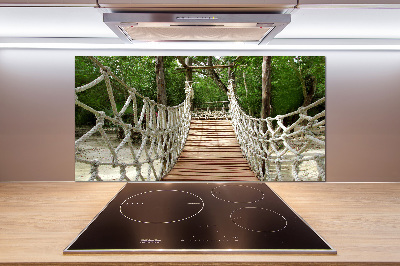 Pannello paraschizzi cucina con motivo ponte di corda