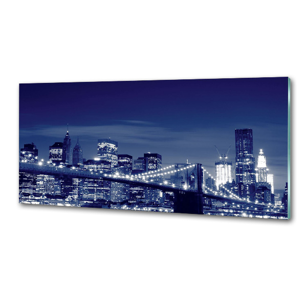 Pannello paraschizzi cucina con stampa raffigurante New York di notte