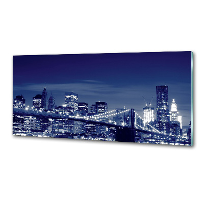 Pannello paraschizzi cucina con stampa raffigurante New York di notte