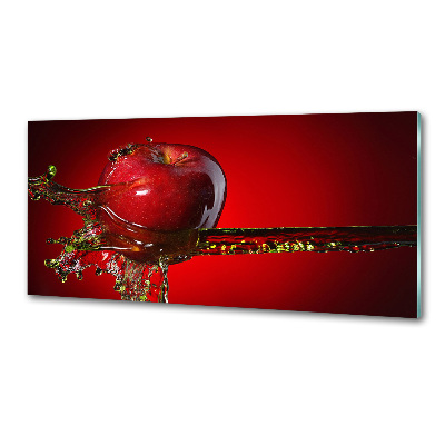 Pannello paraschizzi cucina con decorazione a mela e gocce d'acqua