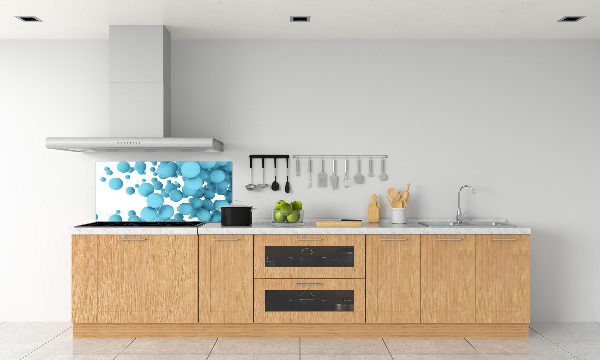Rivestimento parete cucina con motivo a sfere astratte