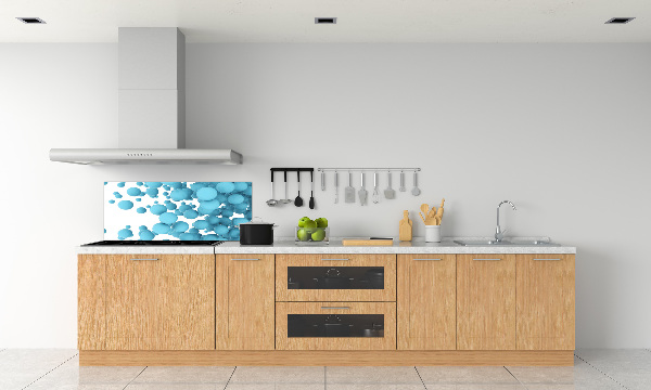 Rivestimento parete cucina con motivo a sfere astratte