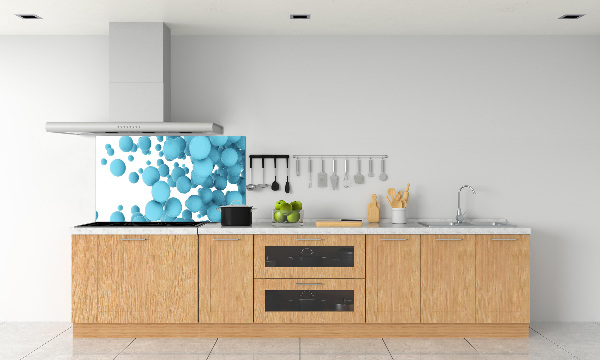 Rivestimento parete cucina con motivo a sfere astratte