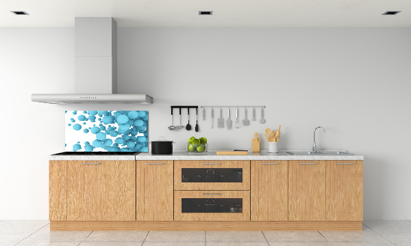 Rivestimento parete cucina con motivo a sfere astratte