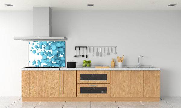 Rivestimento parete cucina con motivo a sfere astratte