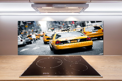 Rivestimento parete cucina con stampa ispirata ai taxi di New York