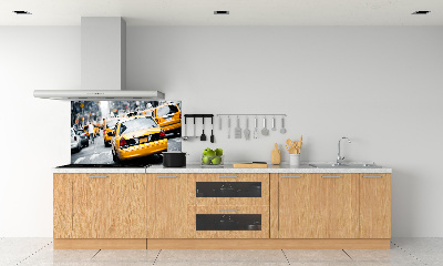 Rivestimento parete cucina con stampa ispirata ai taxi di New York