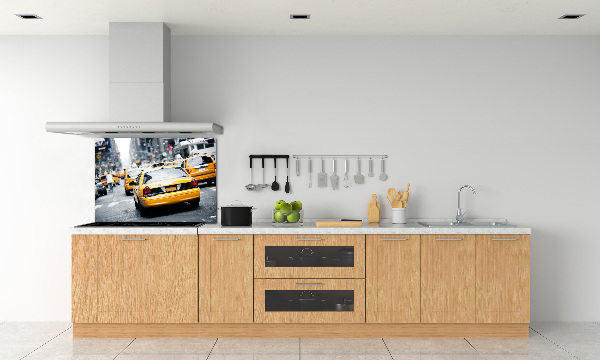 Rivestimento parete cucina con stampa ispirata ai taxi di New York