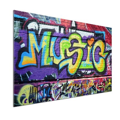 Rivestimento parete cucina con motivo graffiti