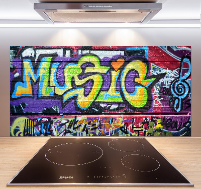 Rivestimento parete cucina con motivo graffiti