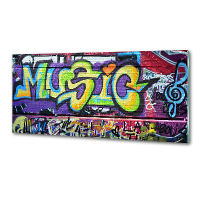 Rivestimento parete cucina con motivo graffiti