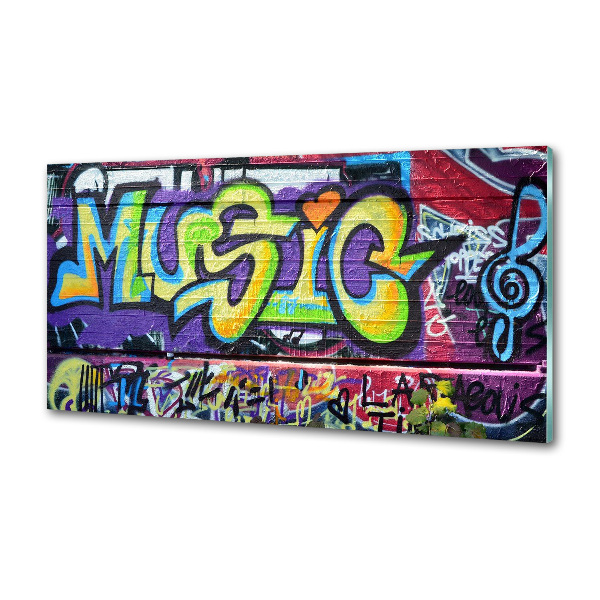 Rivestimento parete cucina con motivo graffiti