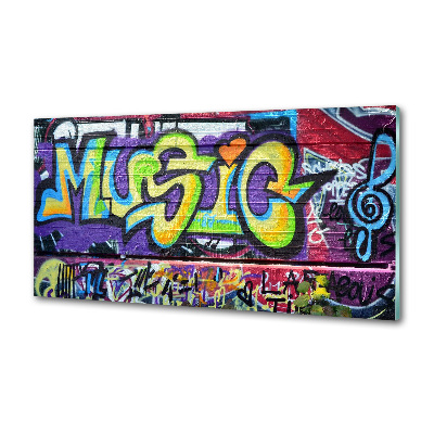 Rivestimento parete cucina con motivo graffiti