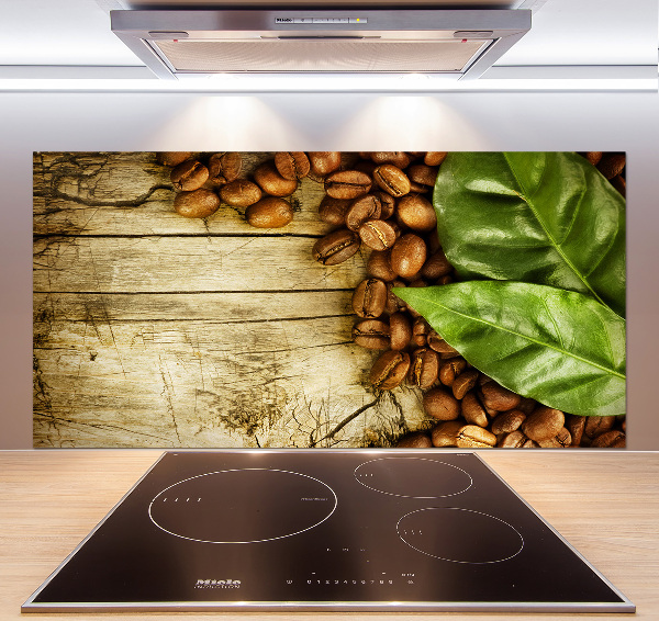 Pannello retrocucina con decorazione Caffè e alloro