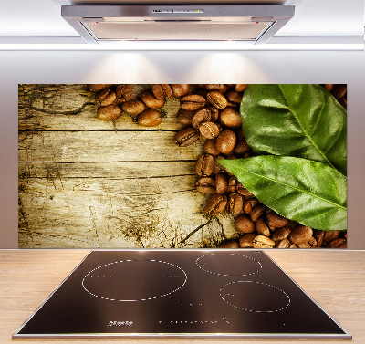 Pannello retrocucina con decorazione Caffè e alloro