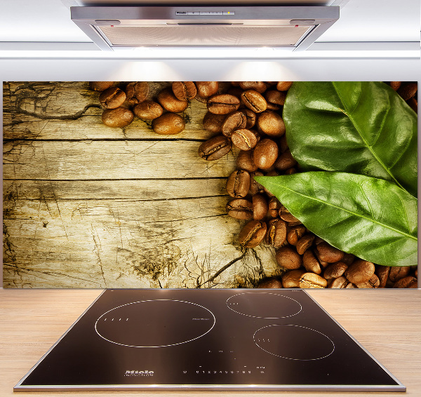 Pannello retrocucina con decorazione Caffè e alloro