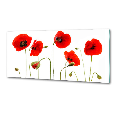 Rivestimento parete cucina con motivo papaveri