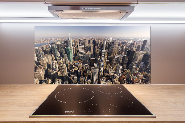 Pannello retrocucina con stampa con vista a volo d'uccello di New York