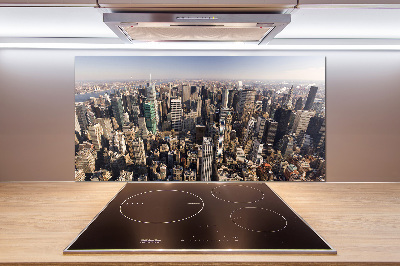 Pannello retrocucina con stampa con vista a volo d'uccello di New York