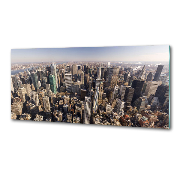 Pannello retrocucina con stampa con vista a volo d'uccello di New York