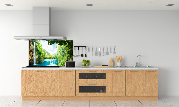 Pannello retrocucina con stampa Cascata nella foresta