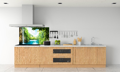 Pannello retrocucina con stampa Cascata nella foresta