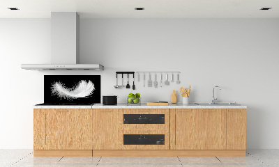 Rivestimento parete cucina con motivo a piuma