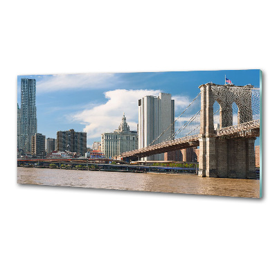 Pannello paraschizzi cucina con stampa del Ponte di Brooklyn