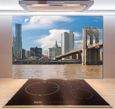 Pannello paraschizzi cucina con stampa del Ponte di Brooklyn