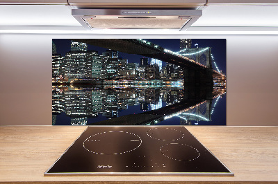 Rivestimento parete cucina con motivo Ponte di Brooklyn