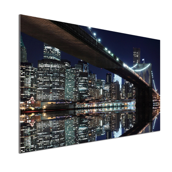 Rivestimento parete cucina con motivo Ponte di Brooklyn