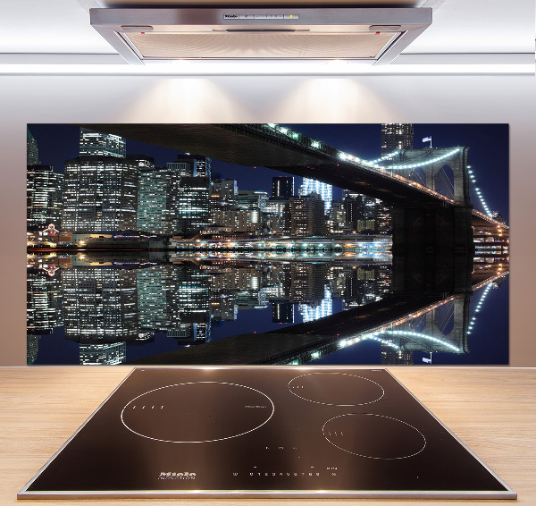 Rivestimento parete cucina con motivo Ponte di Brooklyn