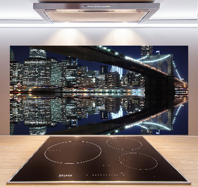 Rivestimento parete cucina con motivo Ponte di Brooklyn