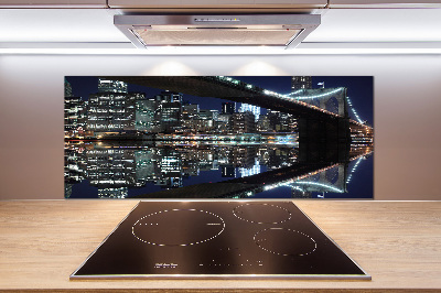 Rivestimento parete cucina con motivo Ponte di Brooklyn