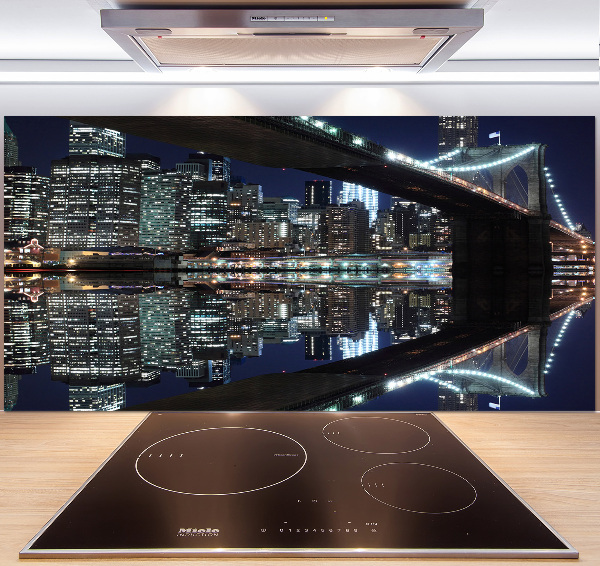 Rivestimento parete cucina con motivo Ponte di Brooklyn