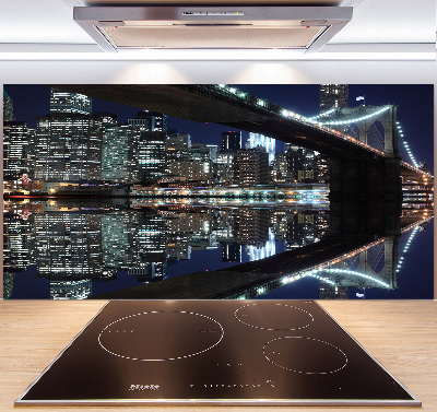 Rivestimento parete cucina con motivo Ponte di Brooklyn