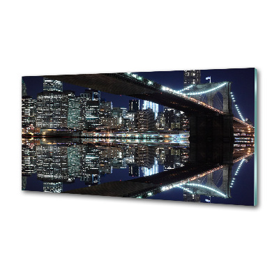 Rivestimento parete cucina con motivo Ponte di Brooklyn