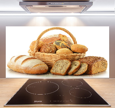 Rivestimento parete cucina con motivo «Pane nel cestino»